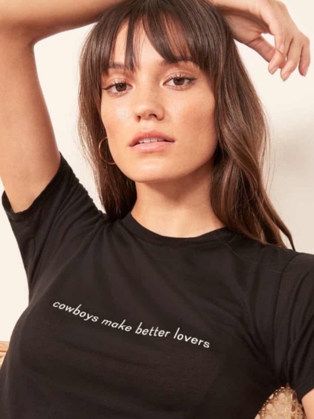 NWT Reformation Cowboys Make Better Lovers Graphic Tee Medium